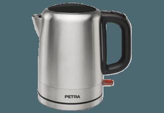 PETRA WK 542.35 Wasserkocher Edelstahl gebürstet/Schwarz (2000 Watt, 1.0 Liter)