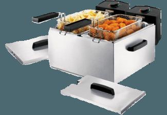 PRINCESS 183123 Double Fryer Fritteuse Edelstahl/Schwarz (800 g, 1.8 kW), PRINCESS, 183123, Double, Fryer, Fritteuse, Edelstahl/Schwarz, 800, g, 1.8, kW,