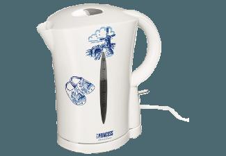 PRINCESS 231000 Dutch Design Kettle Wasserkocher Weiß/Blau (2200 Watt, 1.7 Liter/Jahr)