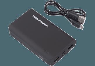 REALPOWER PB-6001 Mobiles Ladegerät 6000 mAh Schwarz, REALPOWER, PB-6001, Mobiles, Ladegerät, 6000, mAh, Schwarz