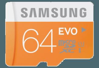 SAMSUNG 64 GB microSDXC Class 10 EVO mit Adapter MB-MP64D , Class 10, 64 GB, SAMSUNG, 64, GB, microSDXC, Class, 10, EVO, Adapter, MB-MP64D, Class, 10, 64, GB