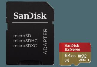 SANDISK microSDXC Extreme 64GB, UHS Speed Class 3, UHS-I, 60MB/s , Class 3, 64 GB