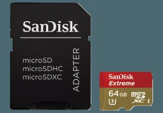 SANDISK microSDXC Extreme 64GB, UHS Speed Class 3, UHS-I, 60MB/s , Class 3, 64 GB, SANDISK, microSDXC, Extreme, 64GB, UHS, Speed, Class, 3, UHS-I, 60MB/s, Class, 3, 64, GB