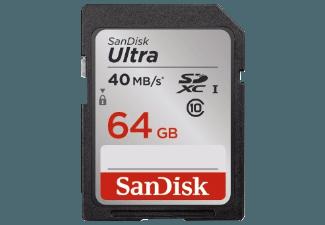 SANDISK SDXC Ultra 64GB, Class 10, UHS-I, 40MB/Sec , Class 10, 64 GB