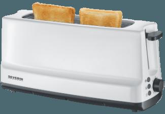 SEVERIN AT 2232 Toaster Weiß/Grau (800 Watt, Schlitze: 1 Langschlitz)