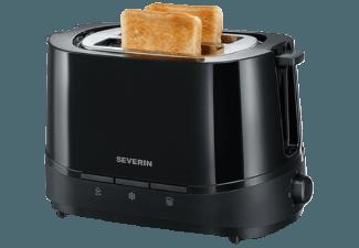 SEVERIN AT 2291 Toaster Schwarz (800 Watt, Schlitze: 2)