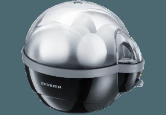 SEVERIN EK 3056 Eierkocher (Anzahl Eier:6, Schwarz/Grau)