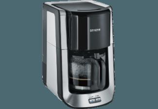 SEVERIN KA 4462 Kaffeemaschine Edelstahl gebürstet/Schwarz (Glaskanne mit Frischwasserskala für ca. 1,4 Liter), SEVERIN, KA, 4462, Kaffeemaschine, Edelstahl, gebürstet/Schwarz, Glaskanne, Frischwasserskala, ca., 1,4, Liter,