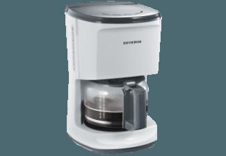 SEVERIN KA 4489 Kaffeemaschine Weiß/Grau (Glaskanne mit Frischwasserskala), SEVERIN, KA, 4489, Kaffeemaschine, Weiß/Grau, Glaskanne, Frischwasserskala,