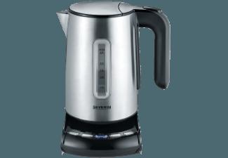 SEVERIN WK 3460 Wasserkocher Edelstahl/Schwarz (2400 Watt, 1.5 Liter)