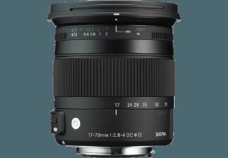 SIGMA 17-70mm/2,8-4 DC MAKRO OS HSM CA Standardzoom für Canon EF (17 mm- 70 mm, f/2.8-4), SIGMA, 17-70mm/2,8-4, DC, MAKRO, OS, HSM, CA, Standardzoom, Canon, EF, 17, mm-, 70, mm, f/2.8-4,