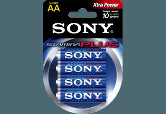 SONY 4er Blister Alkaline Stamina Plus Mignon, AA, LR6, 1,5 V Batterie AA, LR6