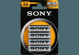 SONY 4er Blister Zink-Chlorid AA Mignon, 1,5 V Batterie AA Mignon