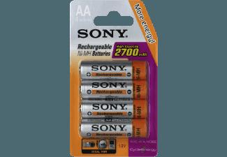 SONY Nickel-Metallhydrid Akkus, 4er Blister AA Mignon, Ni-MH, 1,2 V, High Capacity 2700 mAh Akku AA Mignon, Ni-MH, SONY, Nickel-Metallhydrid, Akkus, 4er, Blister, AA, Mignon, Ni-MH, 1,2, V, High, Capacity, 2700, mAh, Akku, AA, Mignon, Ni-MH