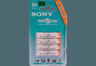 SONY Nickel-Metallhydrid Akkus, 4er Blister AAA Micro, Multi Use Premium, 800 mAh Akku AAA Micro