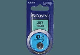 SONY Silber-Oxid Knopfzelle, Code 357, Quecksilberfrei, 1er Blister Knopfzelle