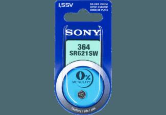 SONY Silber-Oxid Knopfzelle, Code 364, Quecksilberfrei, 1er Blister Knopfzelle