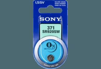 SONY Silber-Oxid Knopfzelle, Code 371, Quecksilberfrei, 1er Blister Knopfzelle