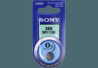 SONY Silber-Oxid Knopfzelle, Code 389, Quecksilberfrei, 1er Blister Knopfzelle