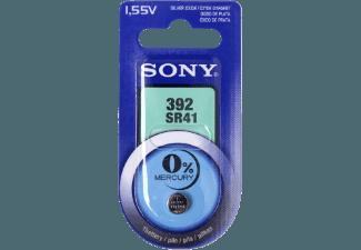 SONY Silber-Oxid Knopfzelle, Code 392, Quecksilberfrei, 1er Blister Knopfzelle