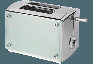 TEAM-KALORIK TKG TO 24 Toaster Chrom/Glas (850 Watt, Schlitze: 2), TEAM-KALORIK, TKG, TO, 24, Toaster, Chrom/Glas, 850, Watt, Schlitze:, 2,