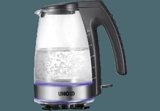 UNOLD 18590 Wasserkocher Schwarz/Transparent (2300 Watt, 1.2 Liter/Jahr)