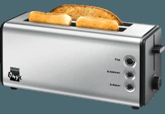 UNOLD 38915 Onyx Duplex Toaster Edelstahl/Schwarz (1.4 kW, Schlitze: 2)