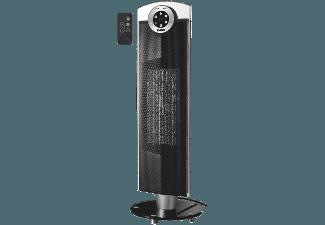 UNOLD 86525 Tower Electronic Heizlüfter Schwarz/Silber (2000 Watt)