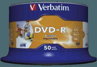 VERBATIM 43649 DVD-R  50 Stück, VERBATIM, 43649, DVD-R, 50, Stück