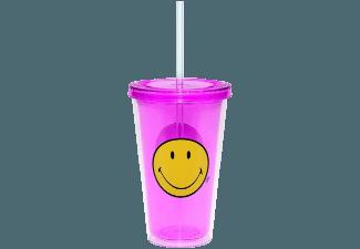 ZAK! 6187-0851 Smiley Trinkbecher mit Trinkhalm Smiley