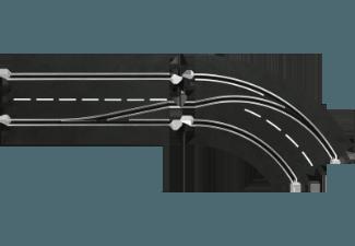CARRERA 20030364 Spurwechselkurve, rechts innen nach außen Schwarz, CARRERA, 20030364, Spurwechselkurve, rechts, innen, außen, Schwarz