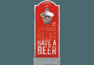 CONTENTO 866350 Sit Back Relax Have a Beer Wandflaschenöffner