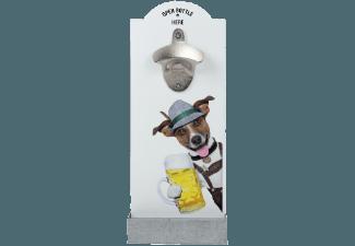 CONTENTO 866359 Hund mit Bierkrug Wandflaschenöffner