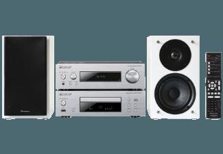 PIONEER P1-W Kompaktanlage (iPod Steuerung, CD, USB, Silber/Weiß)