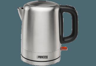 PRINCESS 236000 Deluxe Wasserkocher Silber/Schwarz (2000 Watt, 1 Liter)