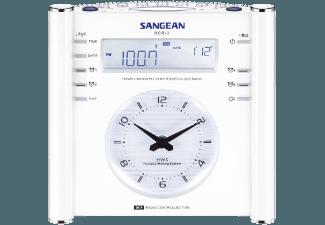 SANGEAN RCR-3 Radiowecker (AM / FM Tuner, FM, MW, Weiß)