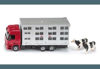 SIKU 2713 Tiertransporter mit Kühen Rot, Weiß