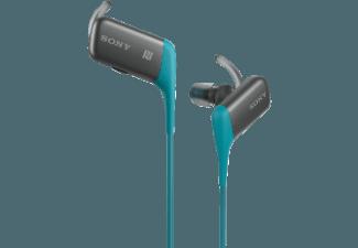 SONY MDR-AS600BT Spritzwassergeschützer Bluetooth In-Ohr-Kopfhörer, NFC, blau Kopfhörer Blau