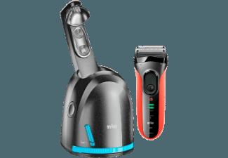 BRAUN Series 3 - 3050cc Herrenrasierer Schwarz/Rot (SensoFoil Scherfolien), BRAUN, Series, 3, 3050cc, Herrenrasierer, Schwarz/Rot, SensoFoil, Scherfolien,