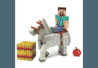Minecraft Sammelfigur Steve mit weißem Pferd