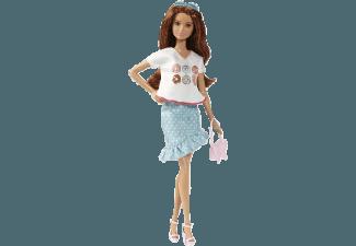 BARBIE CLN69 Fashionista mit Donut-Shirt Blau, Weiß