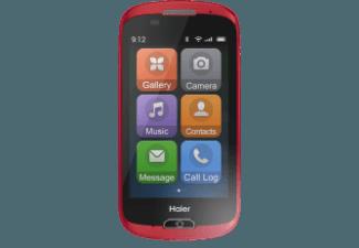 HAIER HaierPhone Easy A6 4 GB Rot/Silber, HAIER, HaierPhone, Easy, A6, 4, GB, Rot/Silber