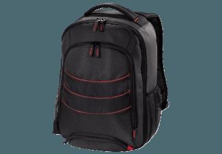 HAMA 126682 Miami 190 Rucksack für Kamera und Zubehör (Farbe: Schwarz/Rot)