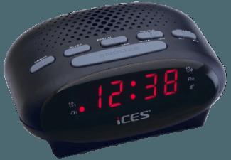 ICES ICR-210 Uhrenradio (PLL UKW Tuner, UKW, Schwarz)