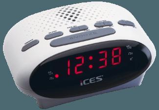 ICES ICR-210 Uhrenradio (PLL UKW Tuner, UKW, Weiß), ICES, ICR-210, Uhrenradio, PLL, UKW, Tuner, UKW, Weiß,