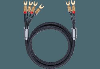 OEHLBACH High-End-Bi-Wiring-Lautsprecherkabel mit Kabelschuh-Verbinder XXL Fusion Four, Kabelschuh, 2x2.5 m