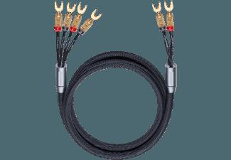 OEHLBACH High-End-Bi-Wiring-Lautsprecherkabel mit Kabelschuh-Verbinder XXL Fusion Four, Kabelschuh, 2x3,0m