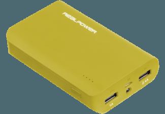 REALPOWER PB-6K Powerbank 6000 mAh Gelb, REALPOWER, PB-6K, Powerbank, 6000, mAh, Gelb