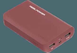 REALPOWER PB-6K Powerbank 6000 mAh Marsala