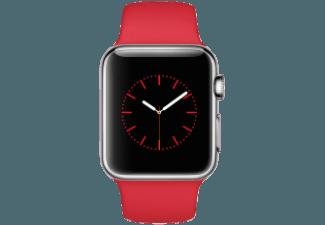 APPLE Watch 38 mm Edelstahlgehäuse mit Sportarmband (MLLD2FD/A) (Product) Rot (Smart Watch)